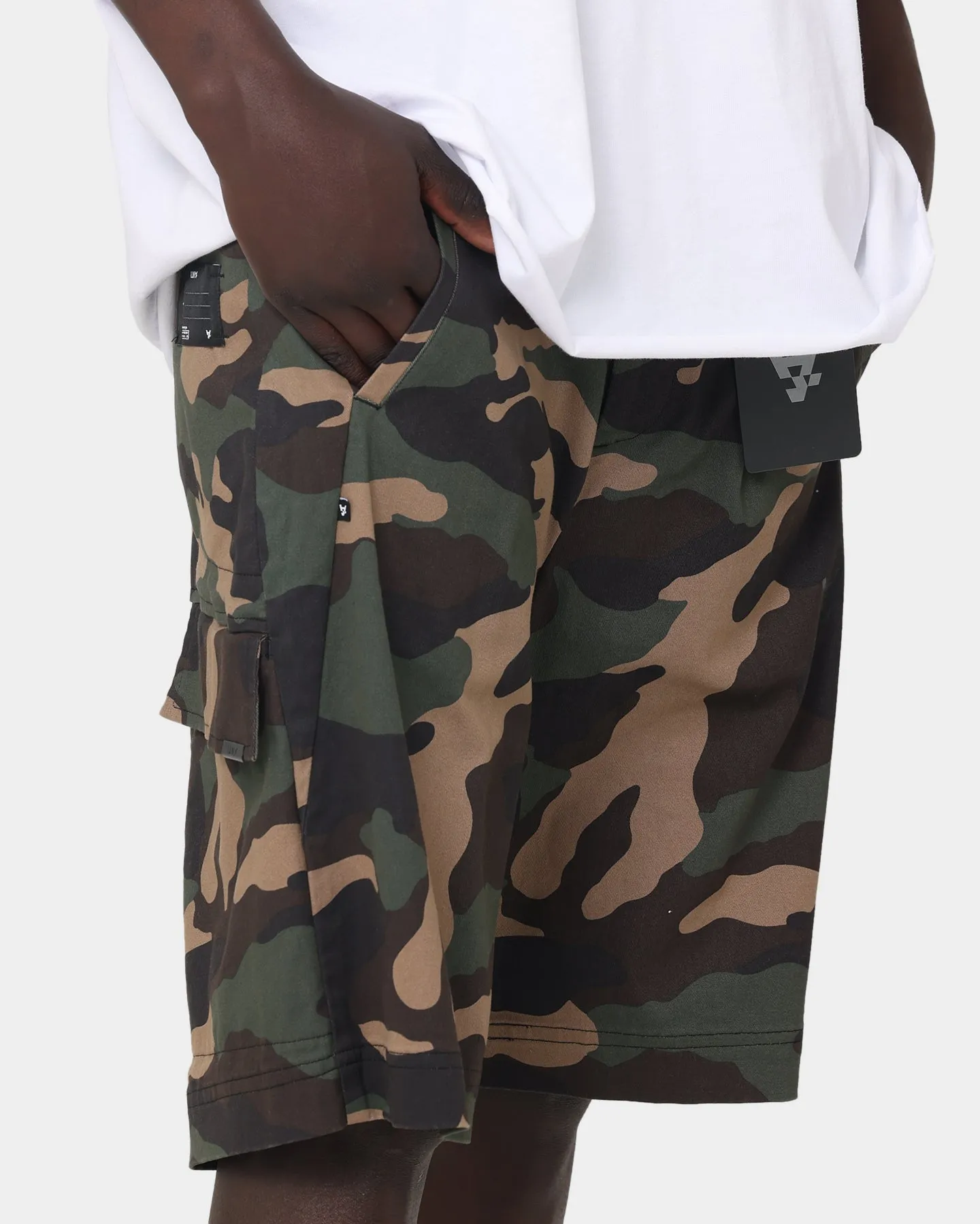 The Anti Order Schoolyard Cargo Shorts Woodland Camo