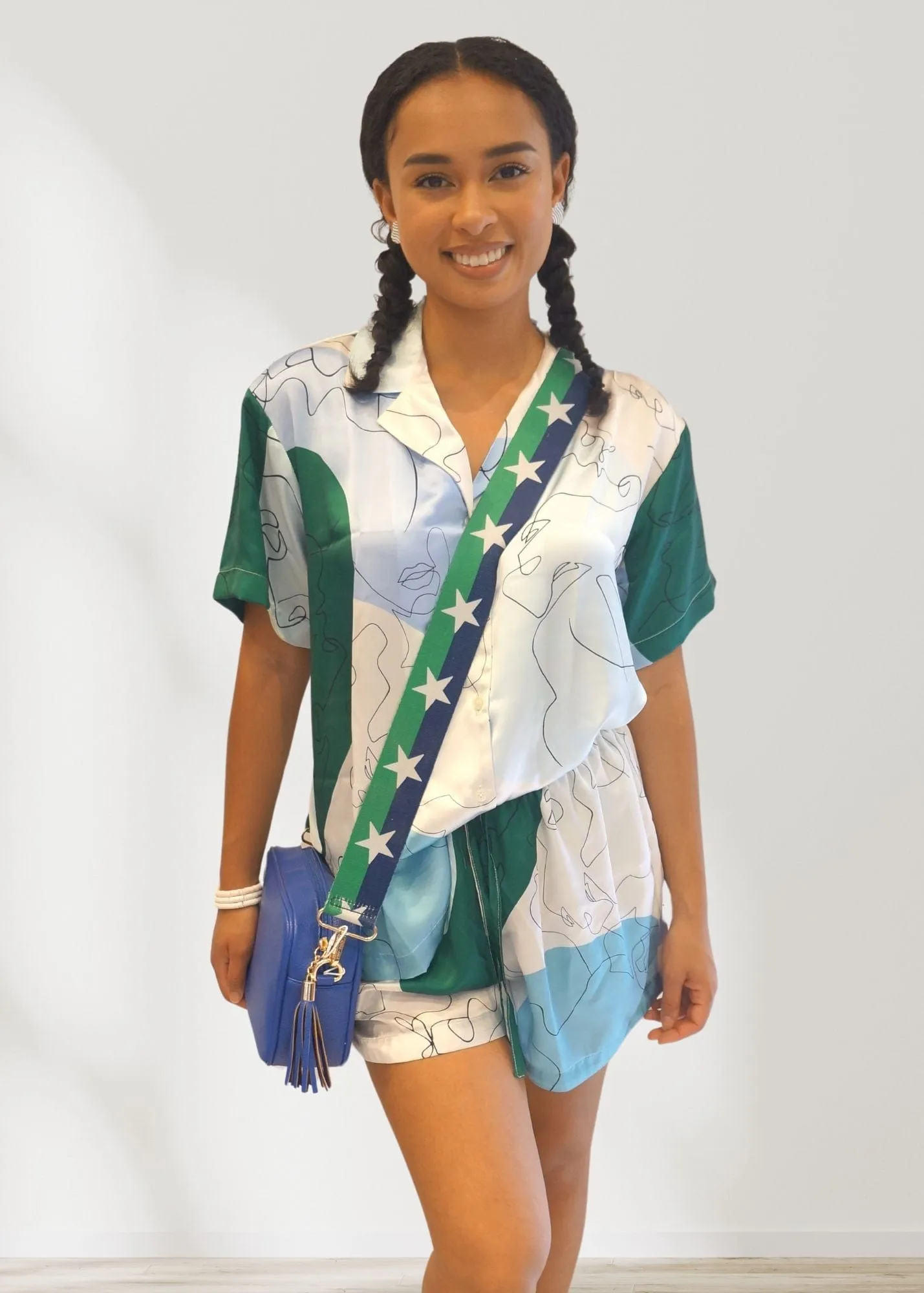 The Neon Star Co-ords - Shirt & Shorts Set - Fashionart