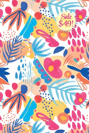 Three Quarter Sleeve Print Polo | Fiesta 67B