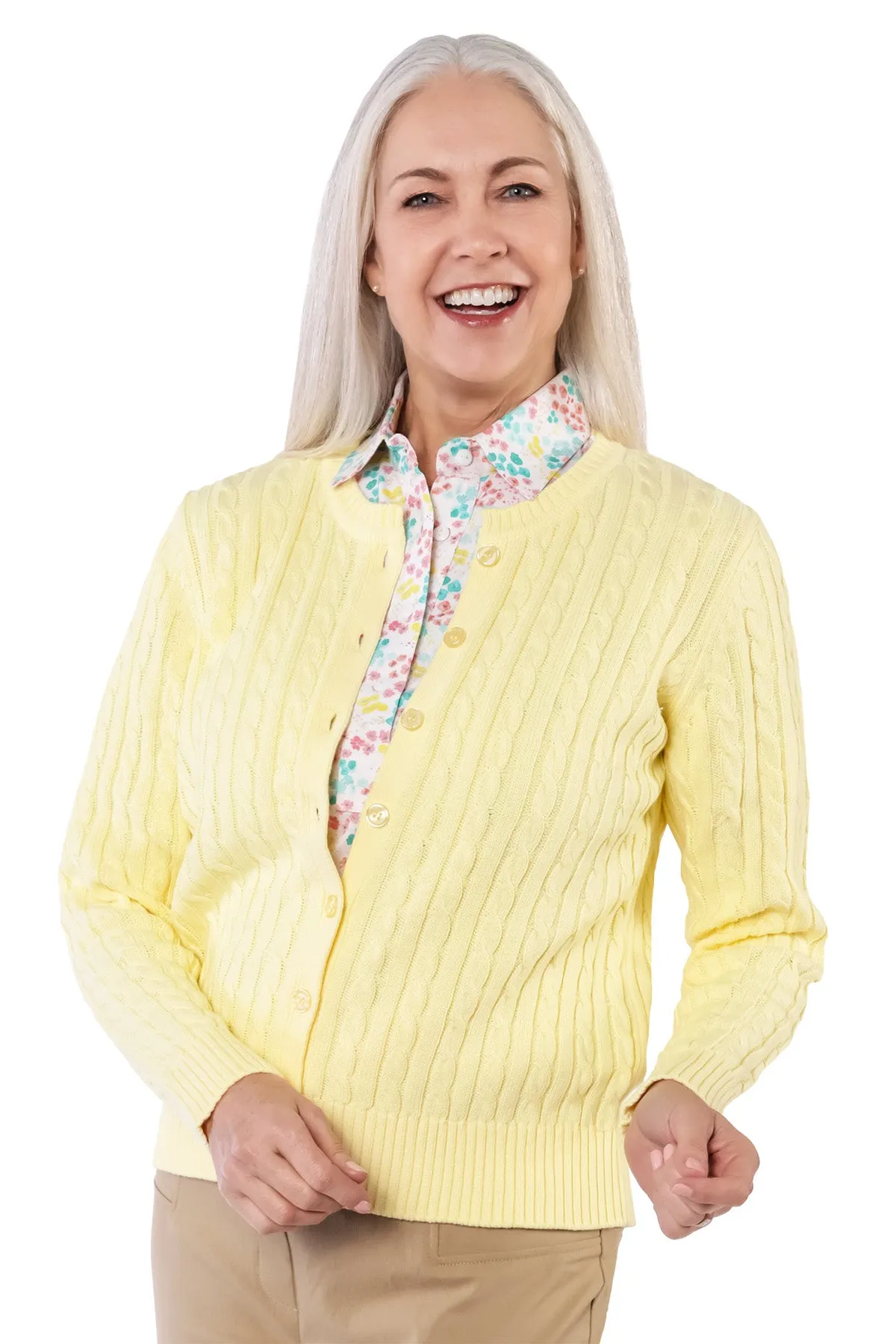 Three Quarter Sleeve Print Polo | Garden Delight 64C