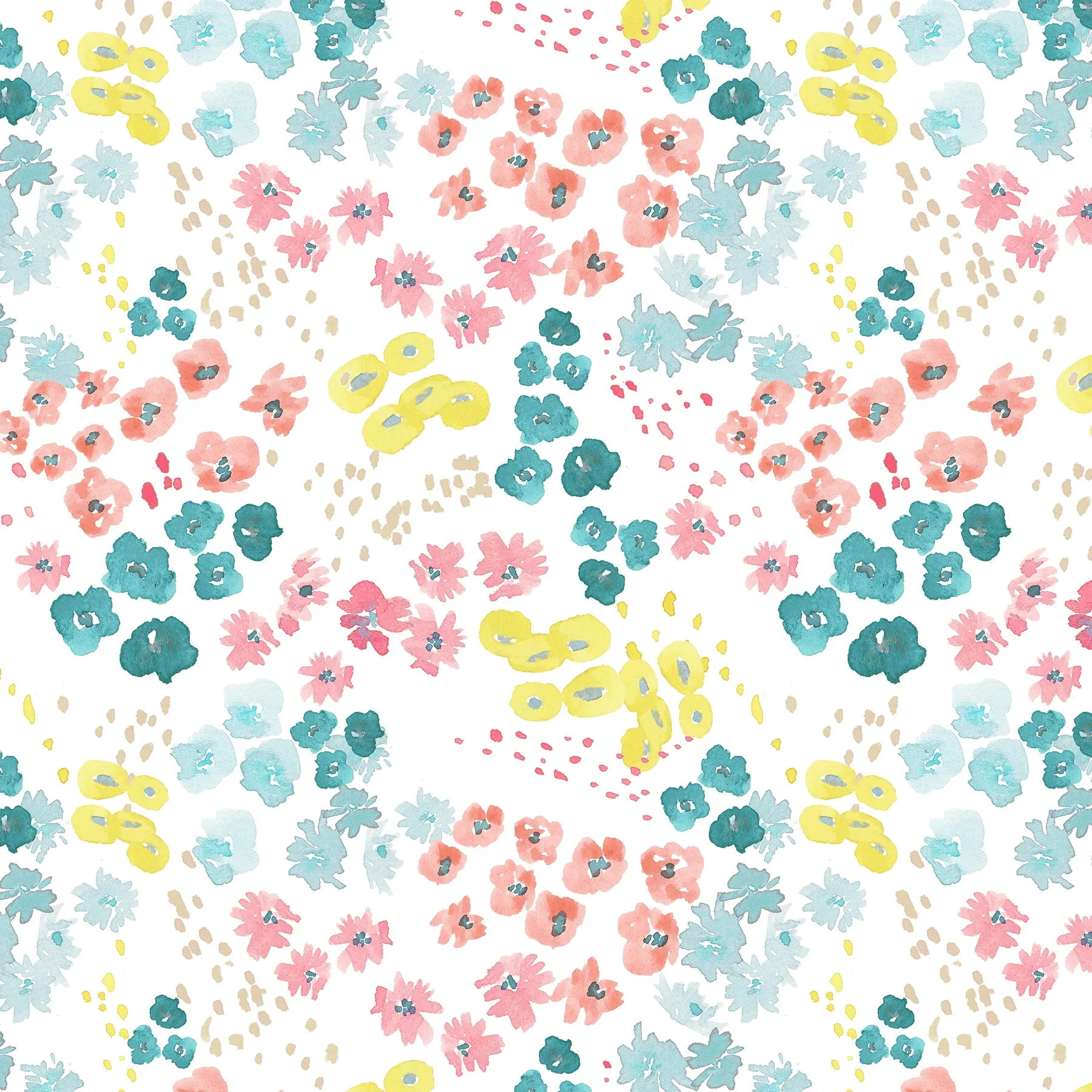 Three Quarter Sleeve Print Polo | Garden Delight 64C
