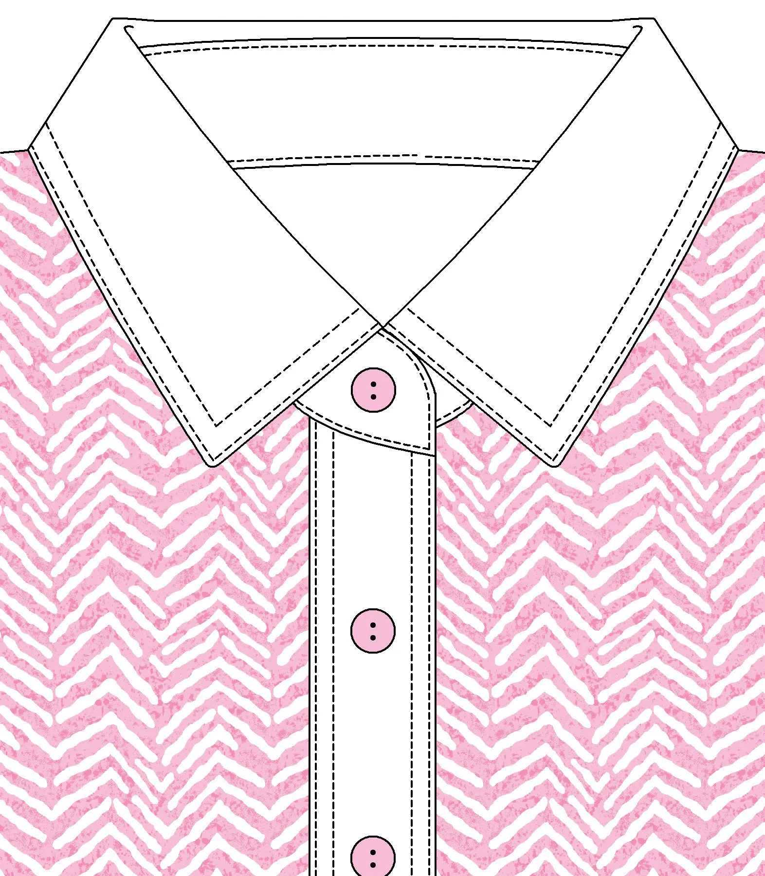 Three Quarter Sleeve Print Polo | Ups and Downs 55D
