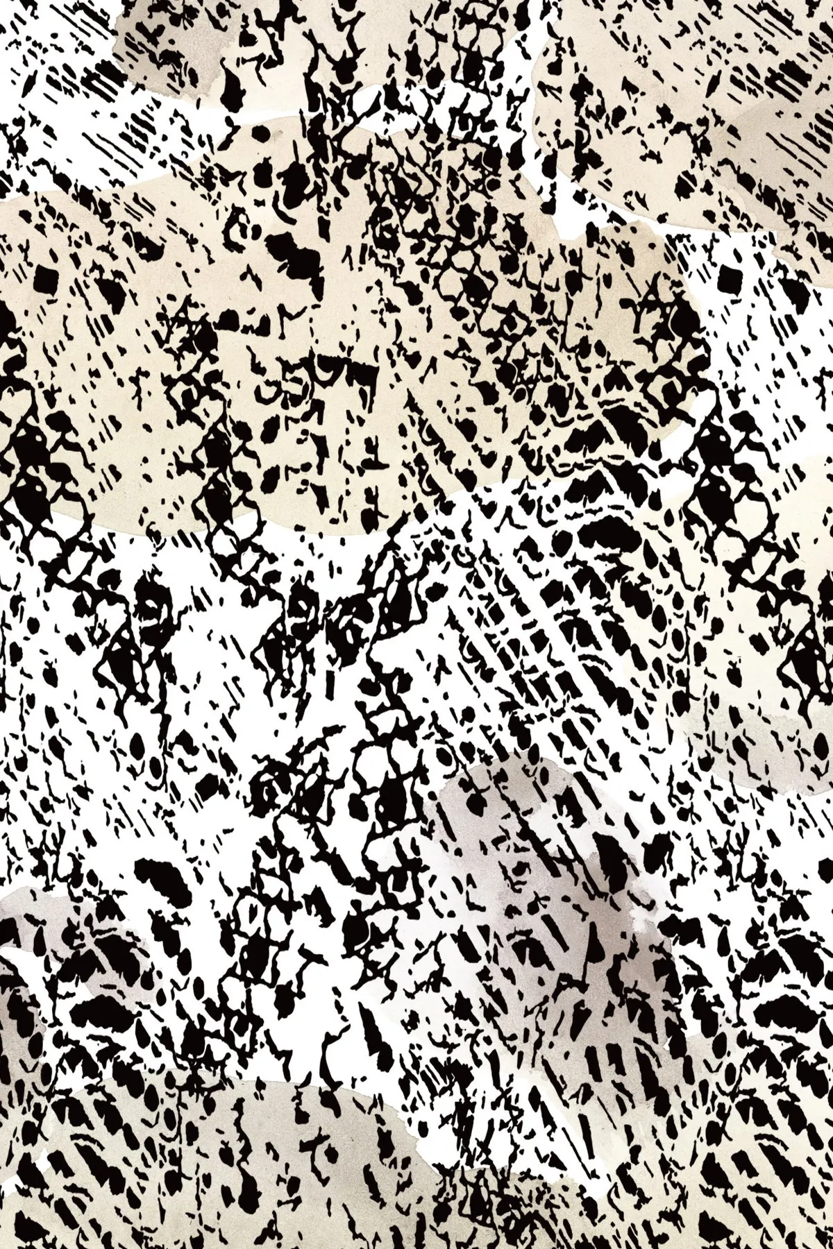 Three Quarter Sleeve Print Polo | Water Croc 70C