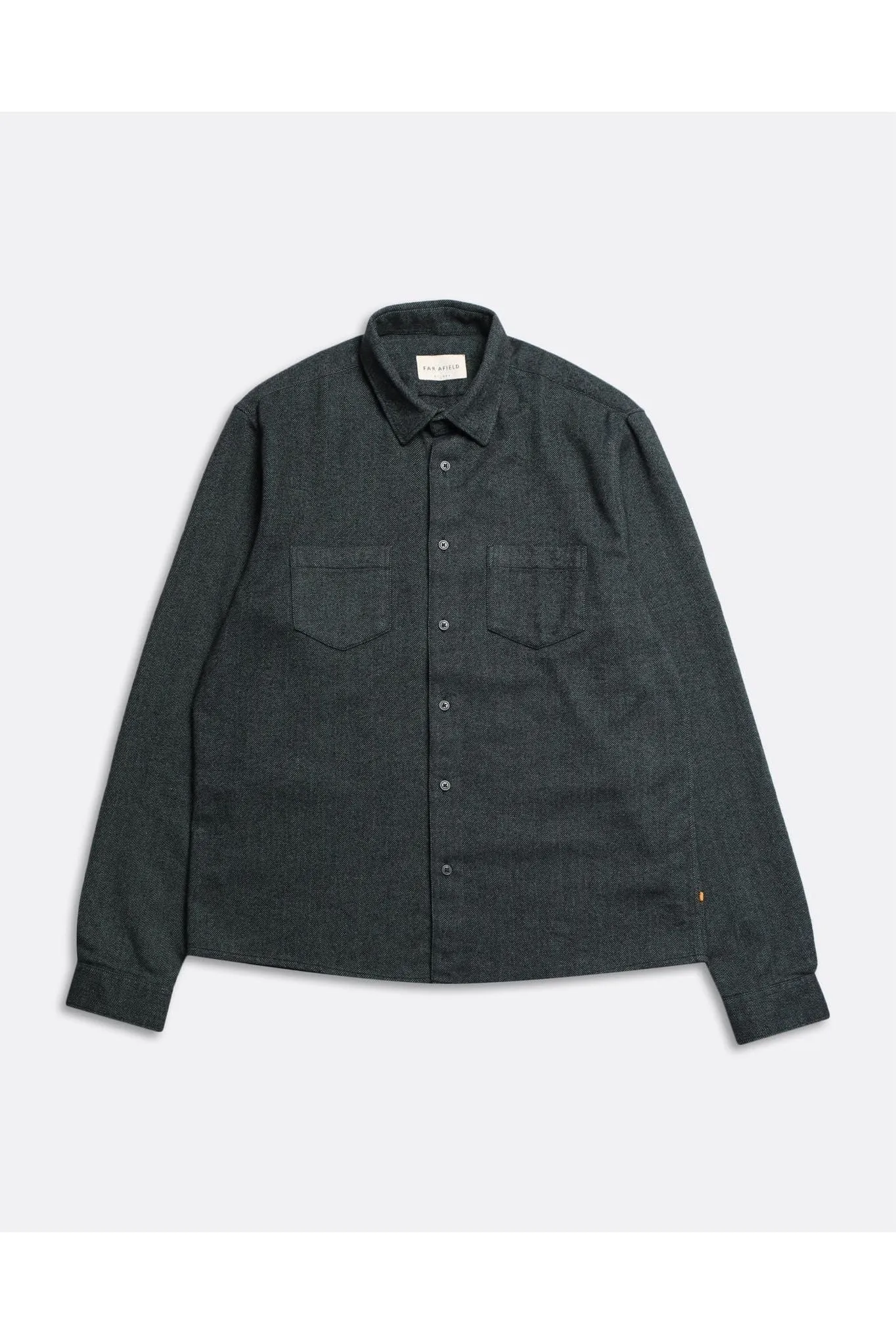 Two Pocket Shirt - Forest Green Herringbone