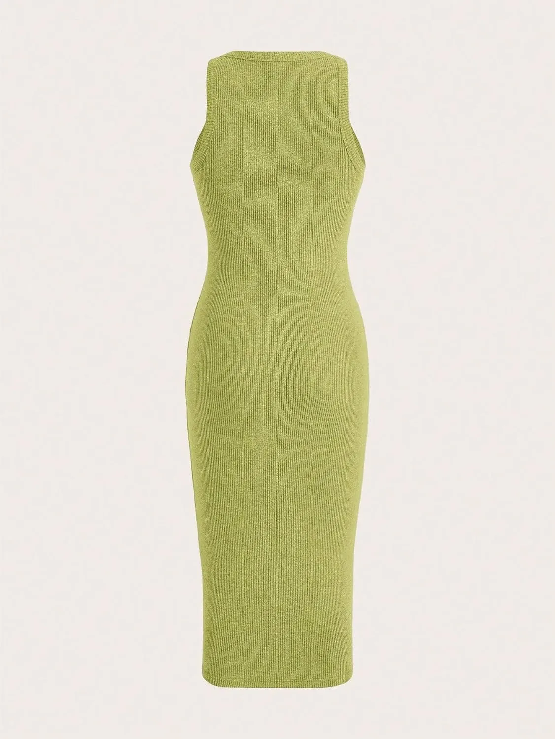 Verdusa Women's Fall Dress Sleeveless Ribbed Knit Midi Tank Dress Wedding Guest Dress Sweater Dresses