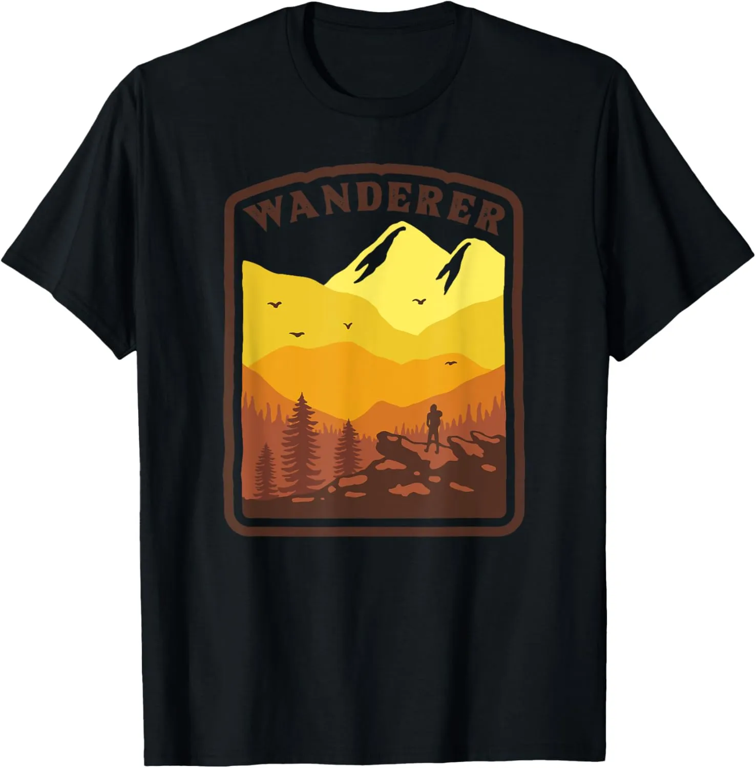 Wanderer Mountains Landscape T-Shirt