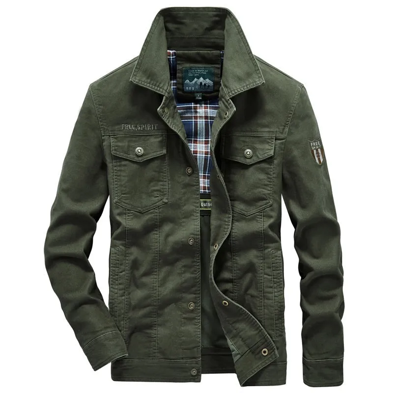 West Louis™ Autumn Cotton Military Pilot Bomber Jacket