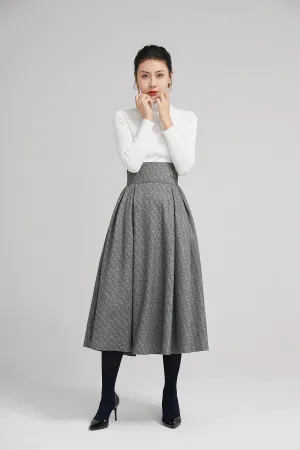 wide waist band pleated coat for women with high waist  2247