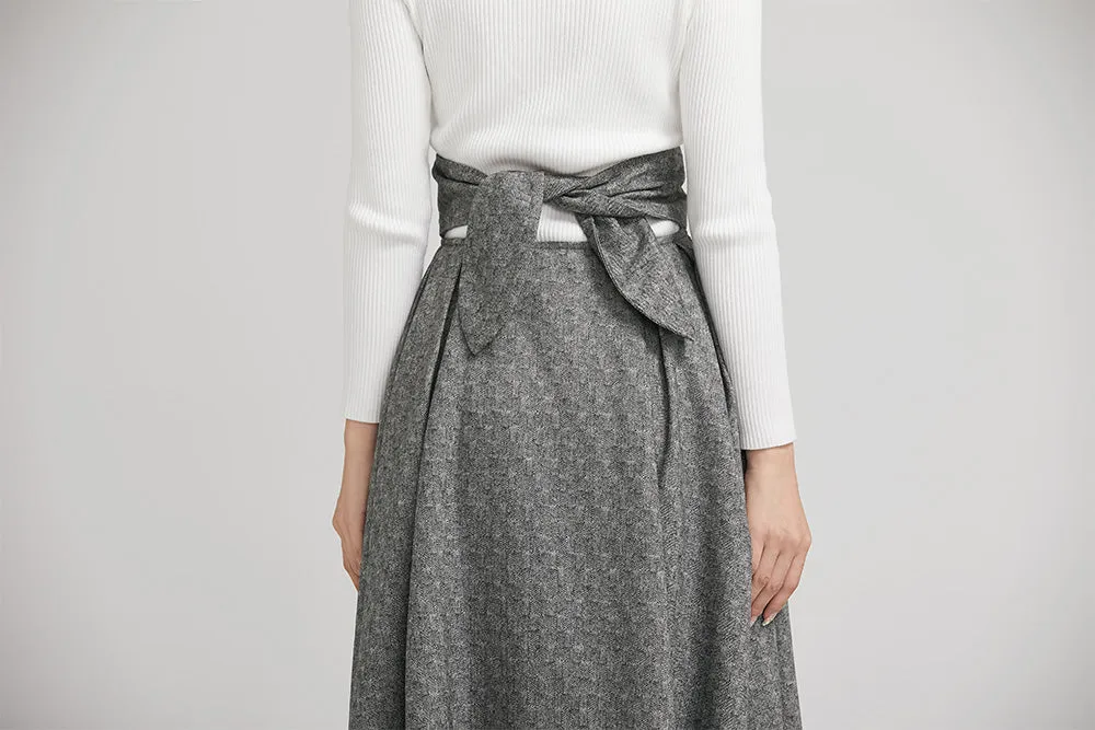 wide waist band pleated coat for women with high waist  2247
