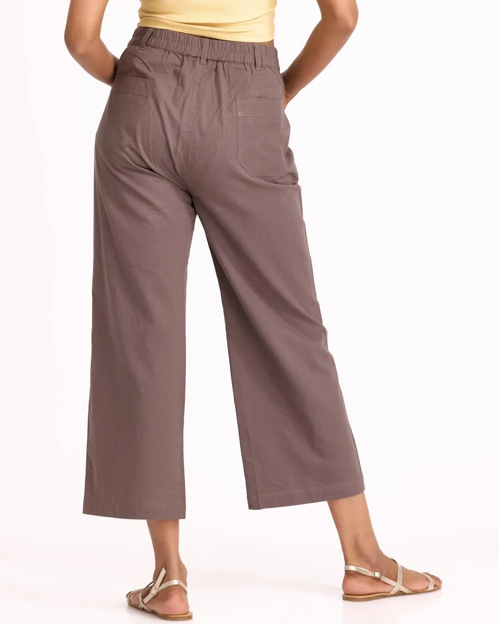 Women Flare Pants - Mocha