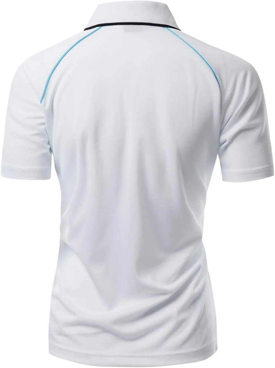 Women's Coolon 2 Tone Collar Zipup Polo T-Shirt