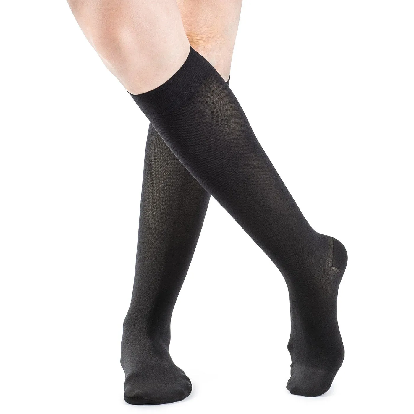 Womens Soft Opaque Knee High 15-20mmHg